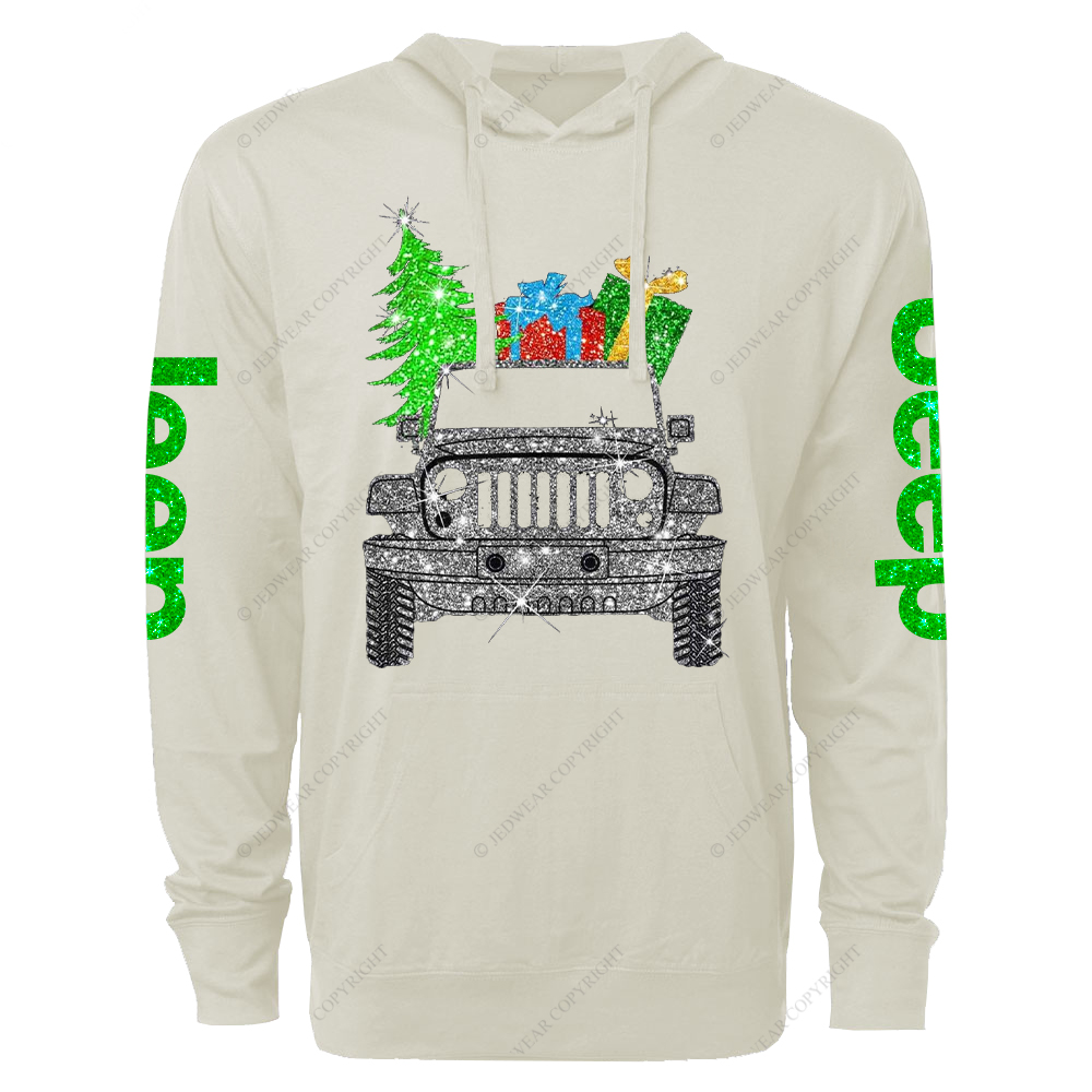 Merry Christmas Bling Jp Oversized Lightweight Hoodie   