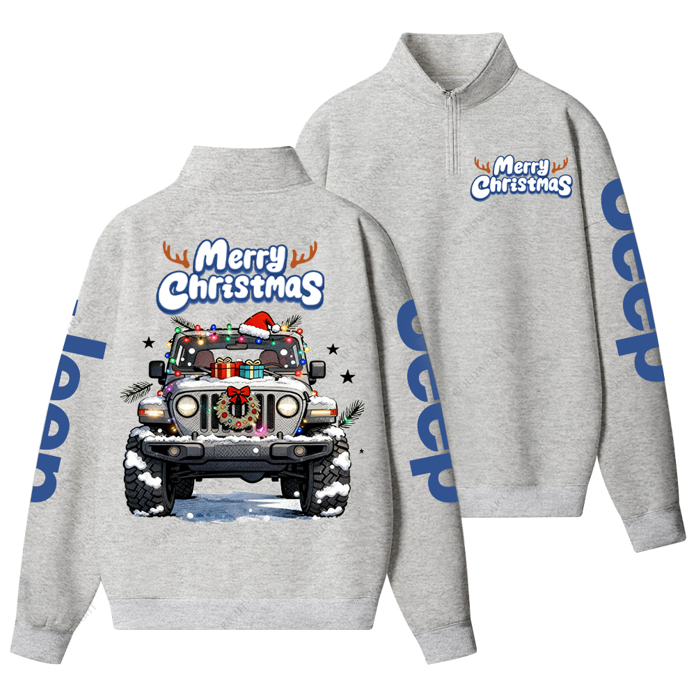 Merry Christmas Jp Half-Zip Jacket Sweatshirt