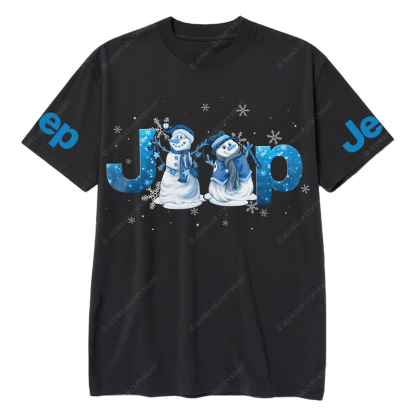 Blue Snowman Christmas Jp T-Shirt