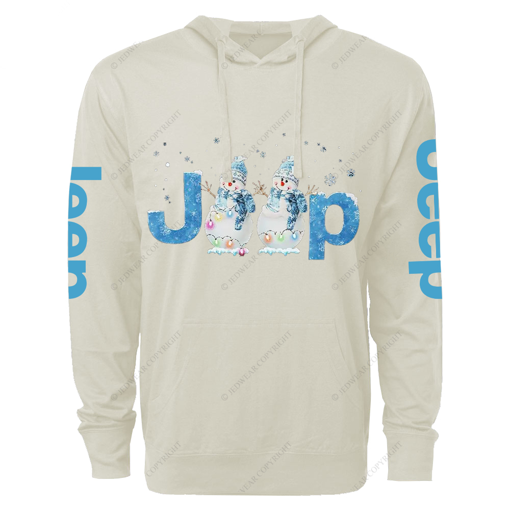 Snowman Merry Christmas Jp Oversized Lightweight Hoodie   