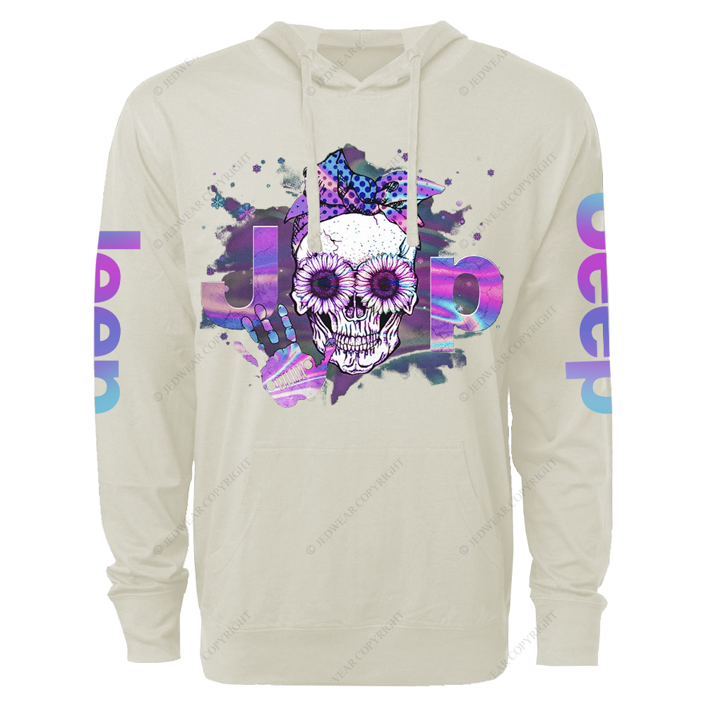 Holo Skull Christmas Jp Oversized Lightweight Hoodie   