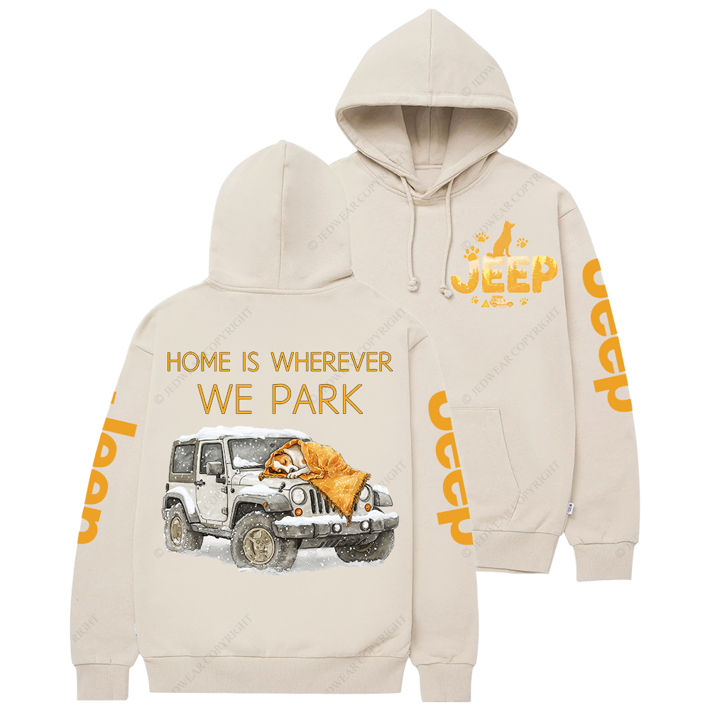 Home Is Wherever We Park Dog Jp Casual Hoodie