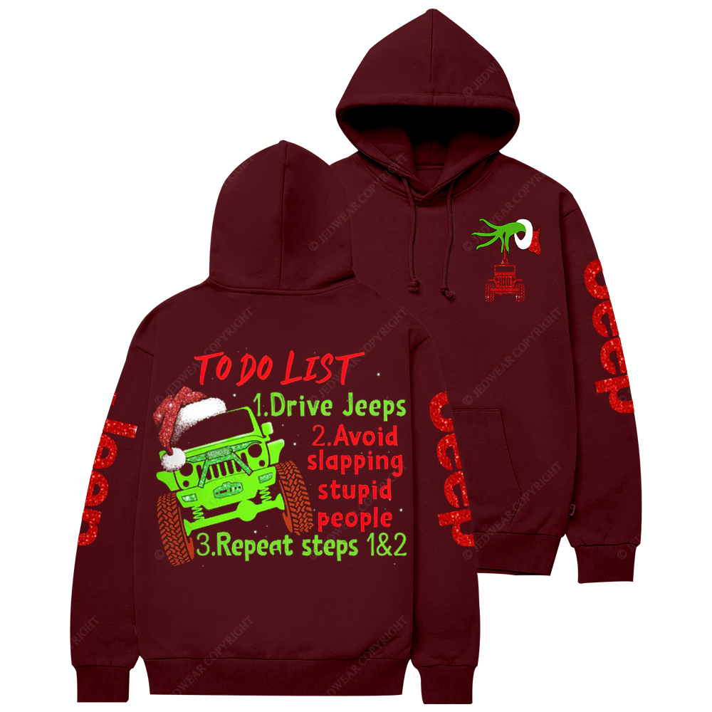 To Do List Jp Three Things Christmas Jp Casual Hoodie