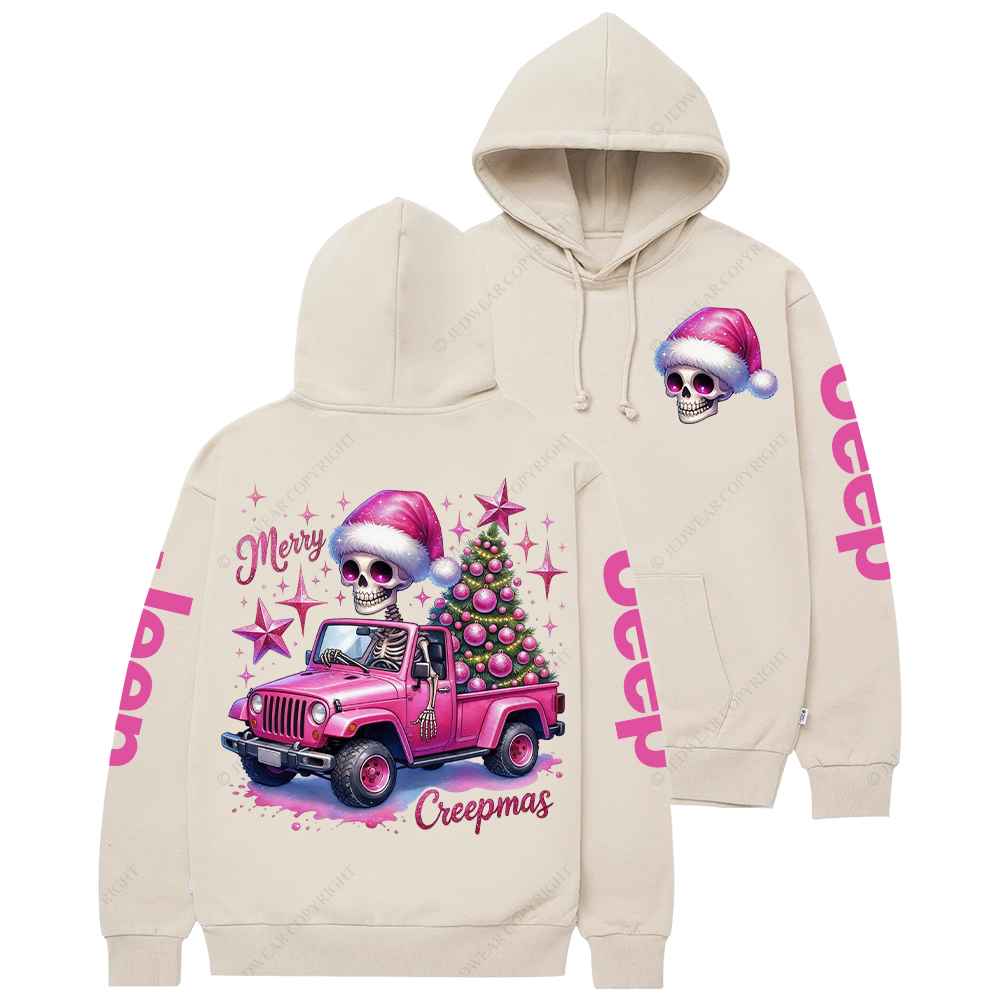 Merry Creepmas Santa Skull Spooky Jp Casual Hoodie