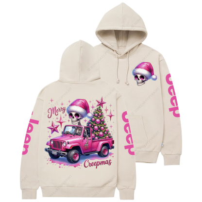 Merry Creepmas Santa Skull Spooky Jp Casual Hoodie
