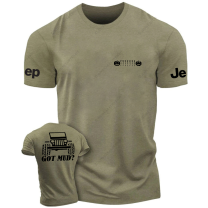 JP Halloween Got Mud Pumpkin Skull And  Front And Rear Design JP T-Shirt