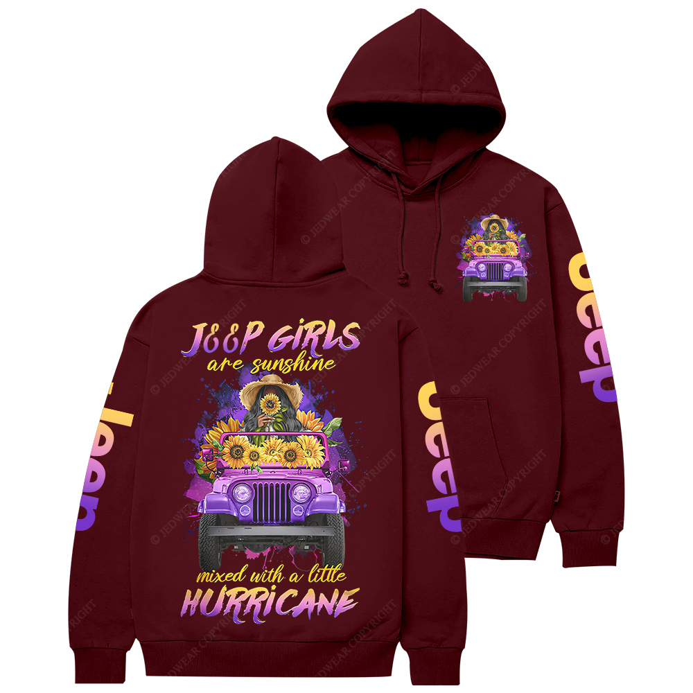 Jp Girls Are Sunshine Mixed With A Little Hurricane Jp Casual Hoodie