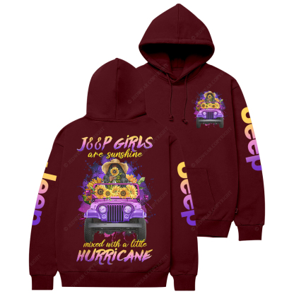 Jp Girls Are Sunshine Mixed With A Little Hurricane Jp Casual Hoodie