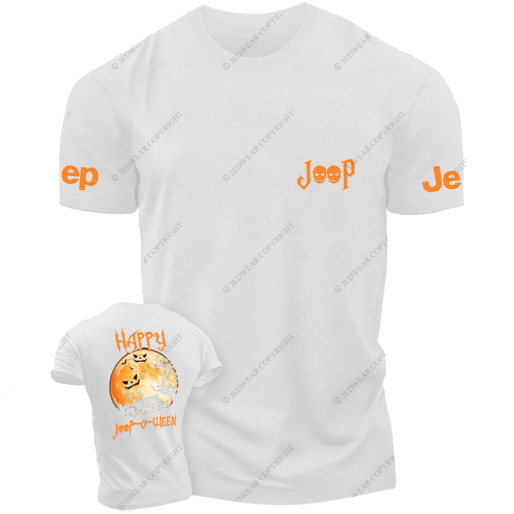 Halloween Four-Wheel Vehicle Driving At Night Pumpkin JP T-Shirt