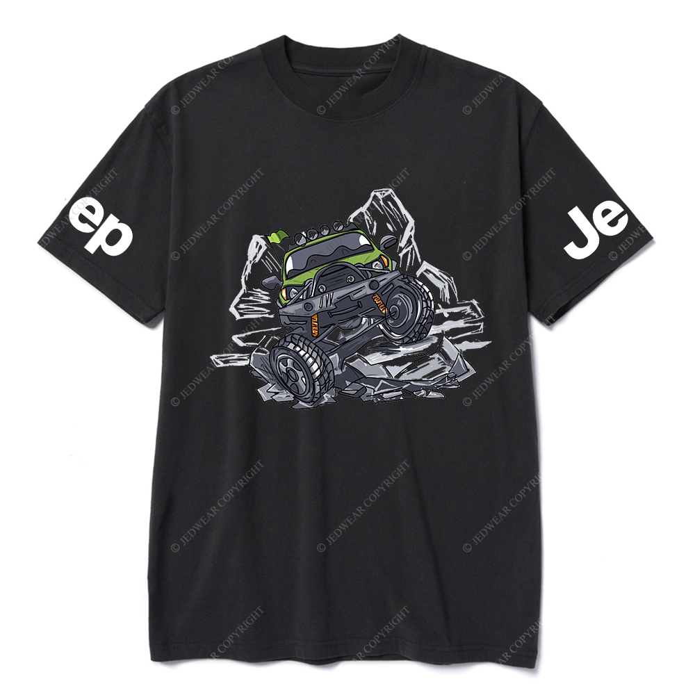 Off-Road Vehicle Driving Hard On Mountain Road Jp T-Shirt