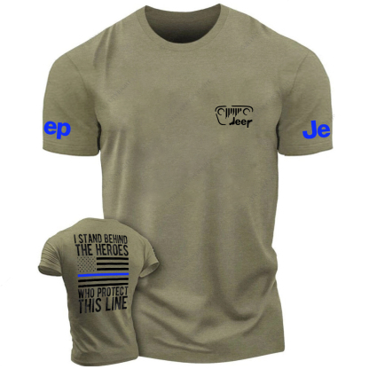 Policeman I Stand Behind The Heroes Who Protect This Line Jp T-Shirt