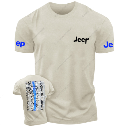 Thin Blue Line American Flag Policeman Gun Front And Rear Design  Jp T-Shirt