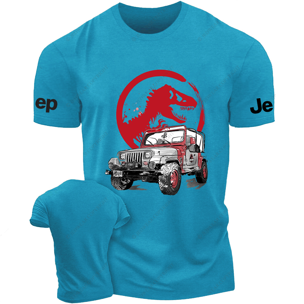 Dinosaur On The Back Of An Off-Road Vehicle  Jp T-Shirt