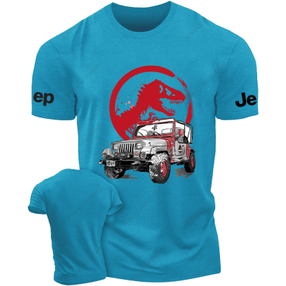 Dinosaur On The Back Of An Off-Road Vehicle  Jp T-Shirt
