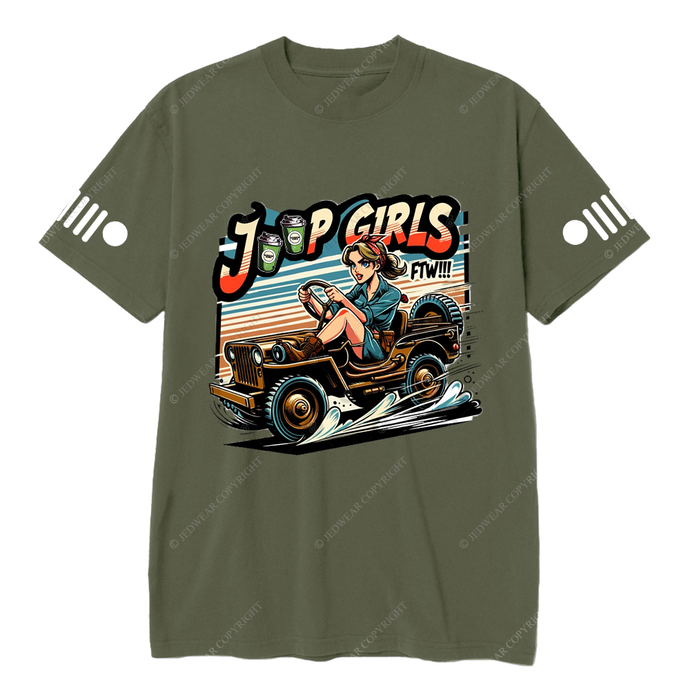 Jp Girl Sitting In Racing Car Jp T-Shirt