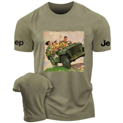 A Family Riding An Off-Road Vehicle Jp T-Shirt