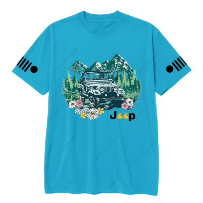 Off-Road Vehicle Driving On The Forest T-Shirt