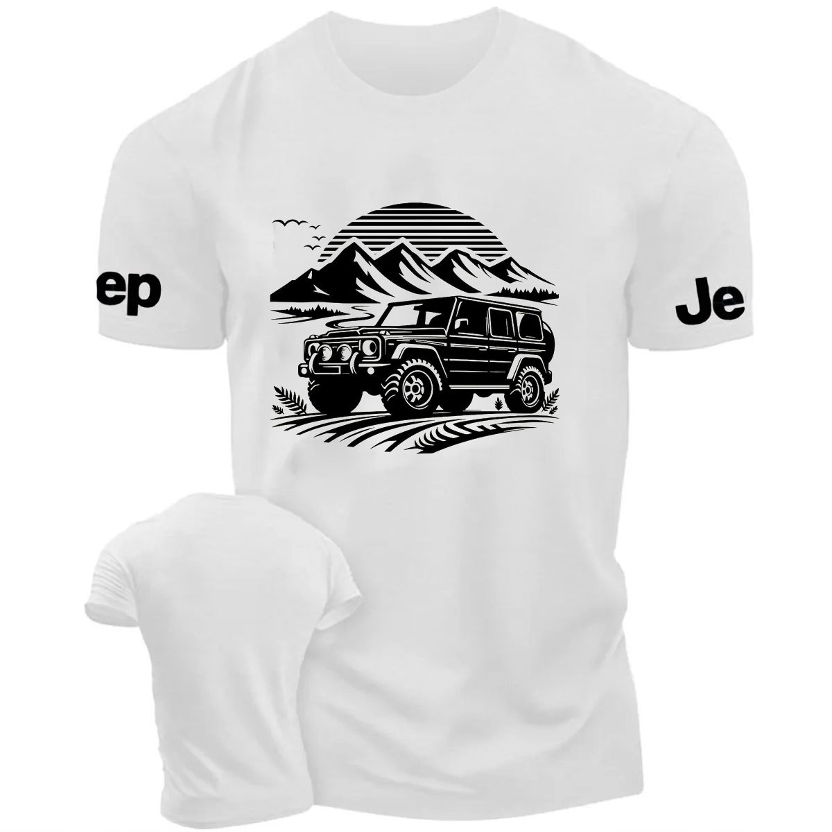 Adventure Moutain Retro Car Design T-Shirt