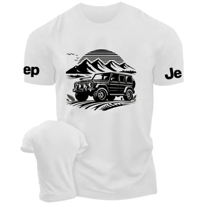 Adventure Moutain Retro Car Design T-Shirt