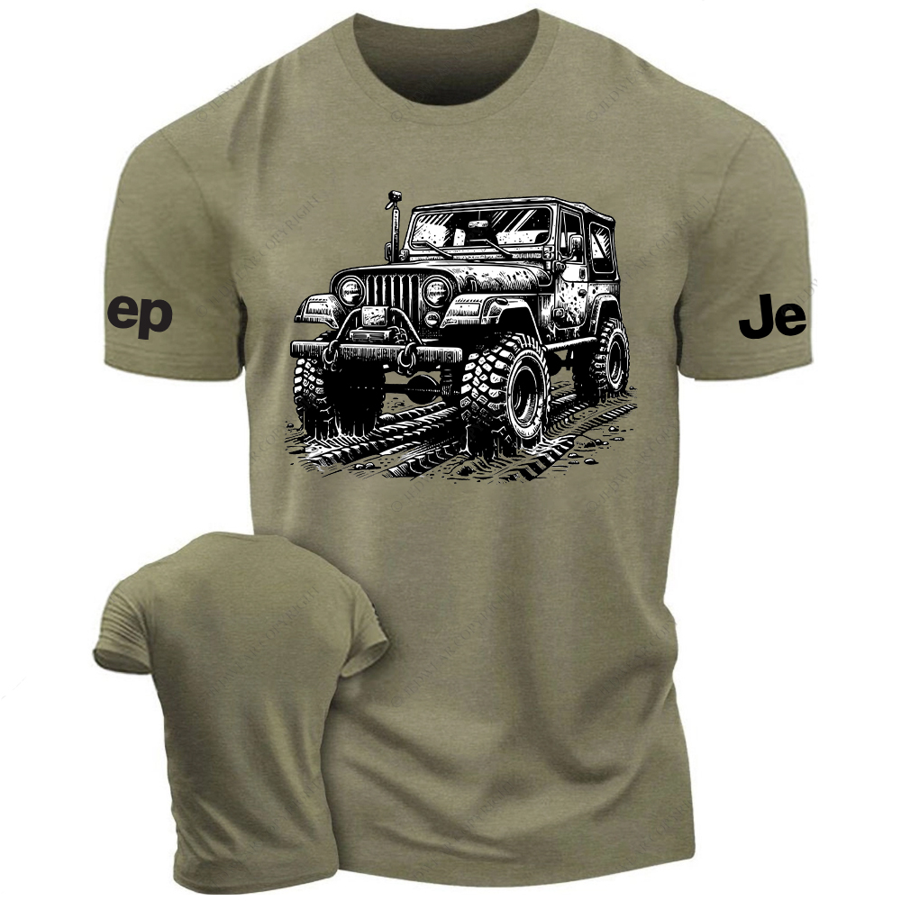 Driving On Muddy Terrain Wheel Tracks Jp T-Shirt