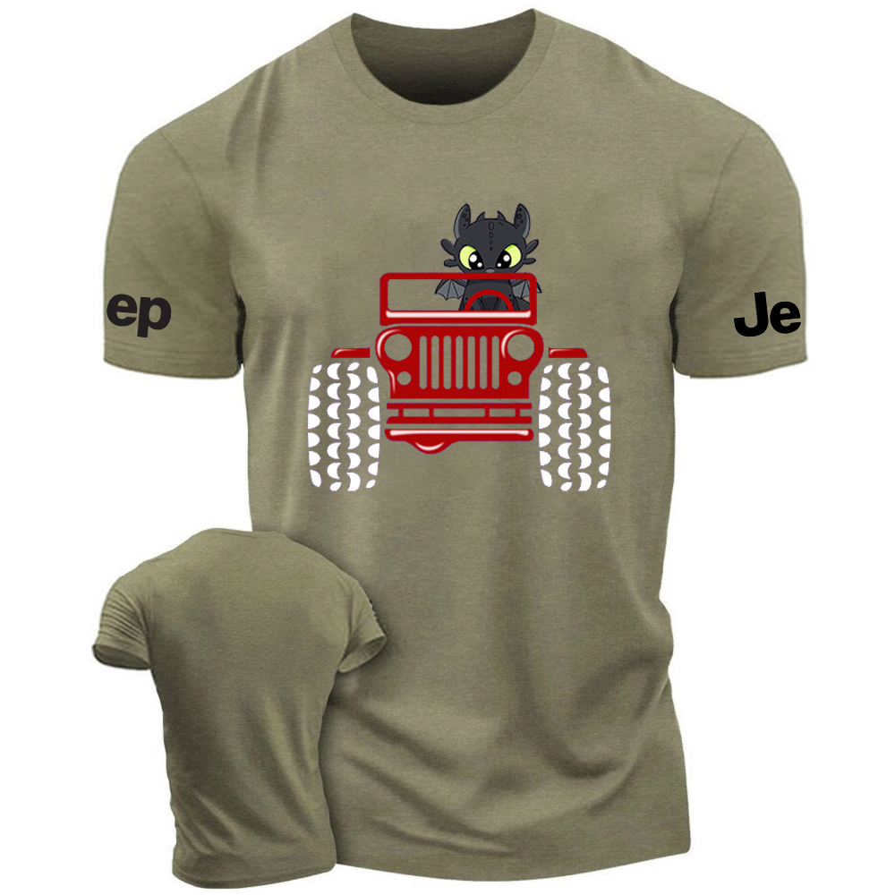 Halloween A Little Bat Is Driving A Car Jp T-Shirt
