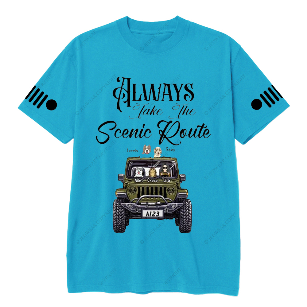 Always Take The Scenic Route Dog Lovely Baby Jp T-Shirt
