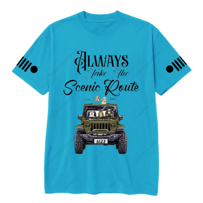 Always Take The Scenic Route Dog Lovely Baby Jp T-Shirt