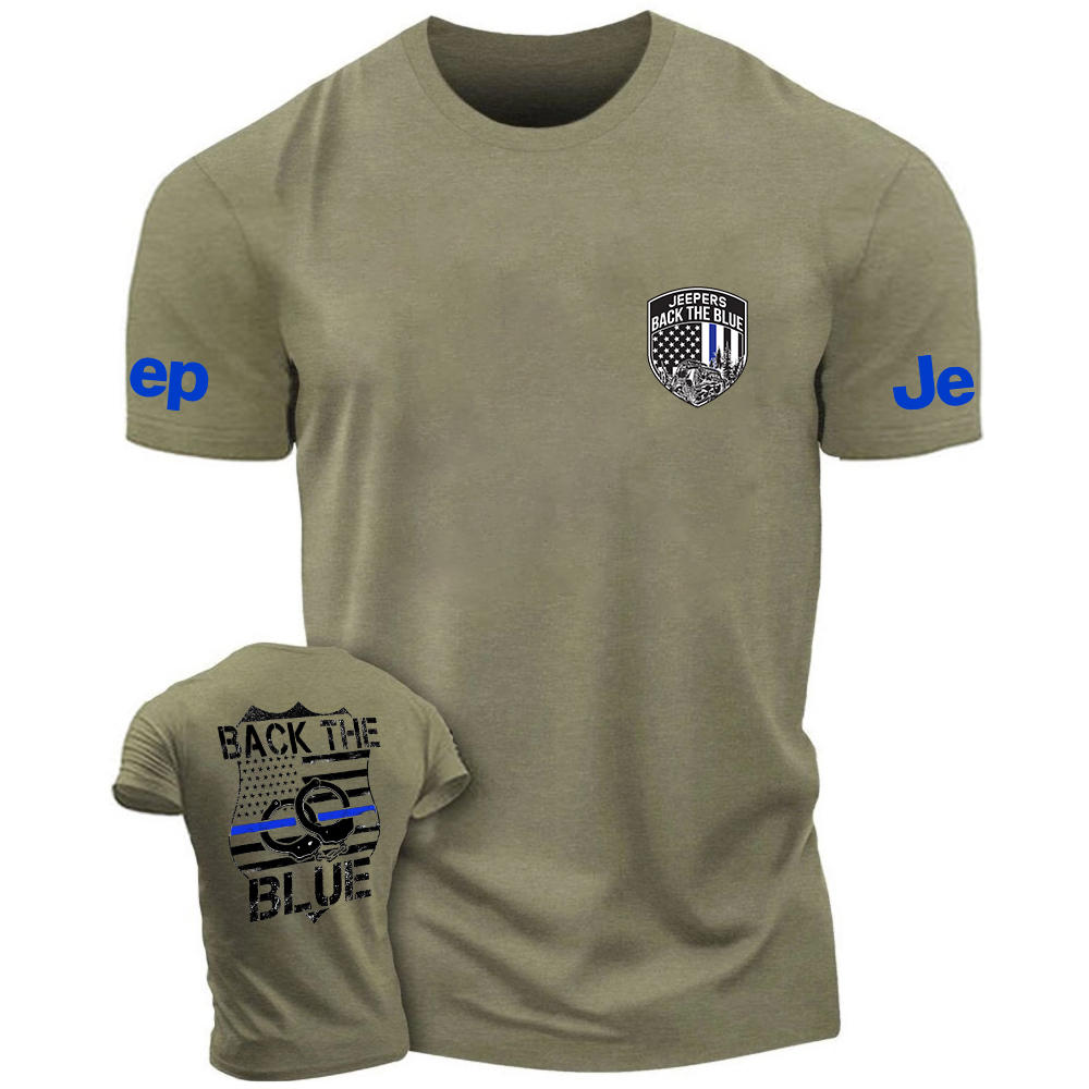 American Flag Policeman Handcuffs Back The Blue  Jp T-Shirt