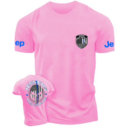 Policeman Jp Back The Blue Police Skull Police badge T-Shirt