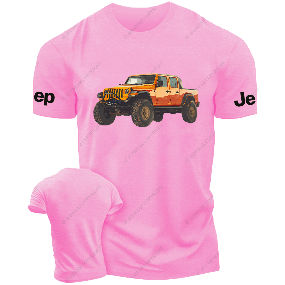 Truck Driving On The Road Oil Painting Style Jp T-Shirt