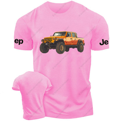 Truck Driving On The Road Oil Painting Style Jp T-Shirt