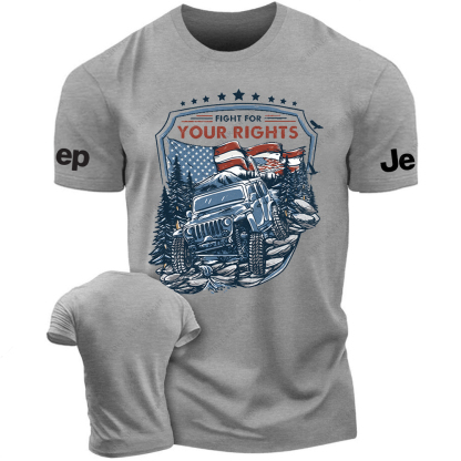 American Flag Fight For Your Rights Off-Road Vehicle Driving On The Road Jp T-Shirt