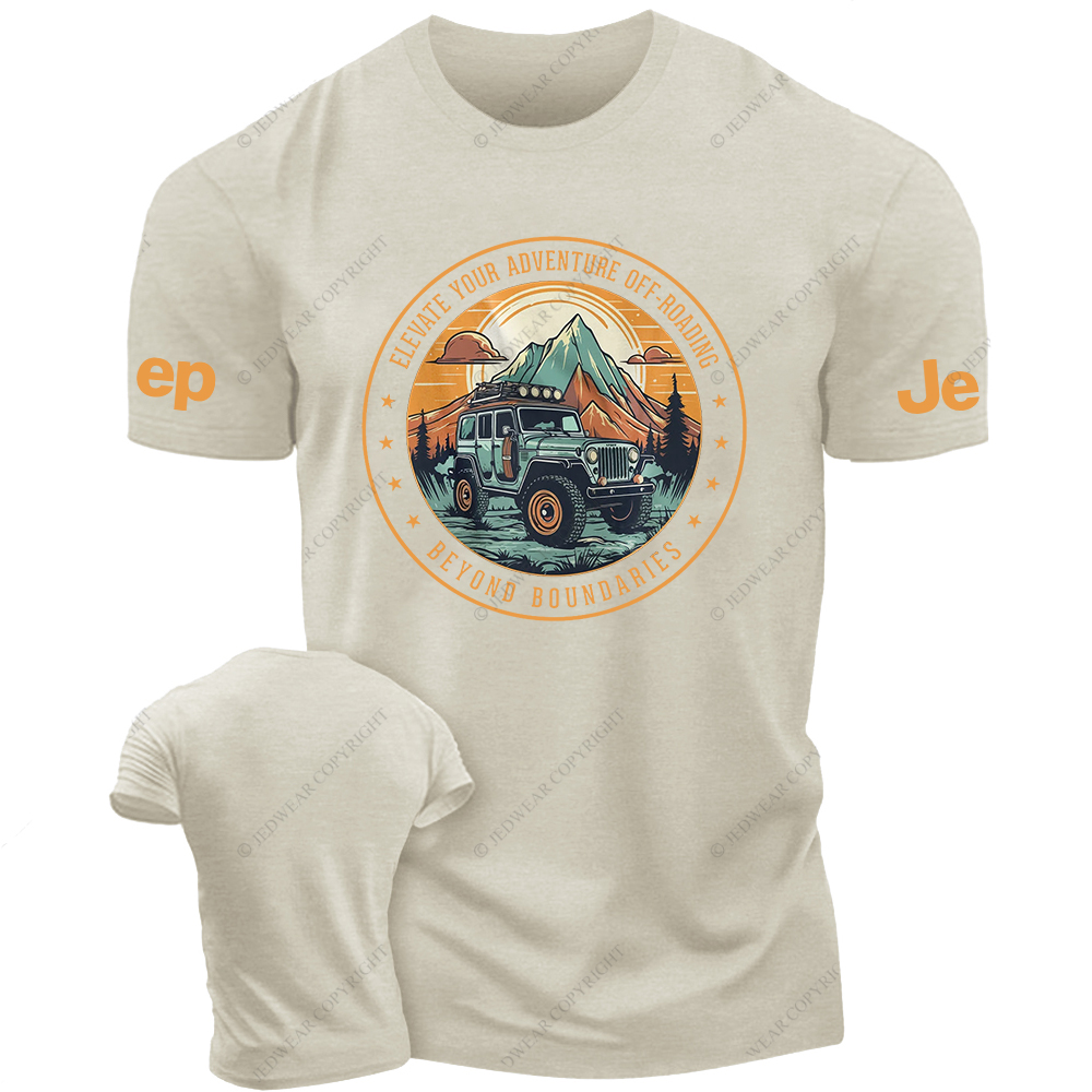 Cartoon Funny Elevate Your Adventure Off-Road Beyond Boundaries Jp T-Shirt
