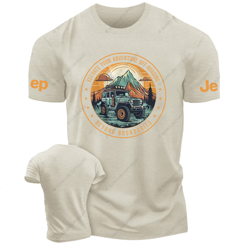Cartoon Funny Elevate Your Adventure Off-Road Beyond Boundaries Jp T-Shirt