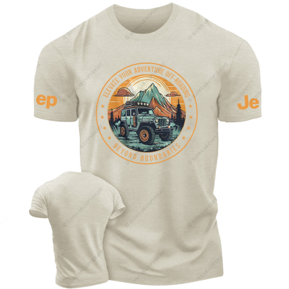 Cartoon Funny Elevate Your Adventure Off-Road Beyond Boundaries Jp T-Shirt