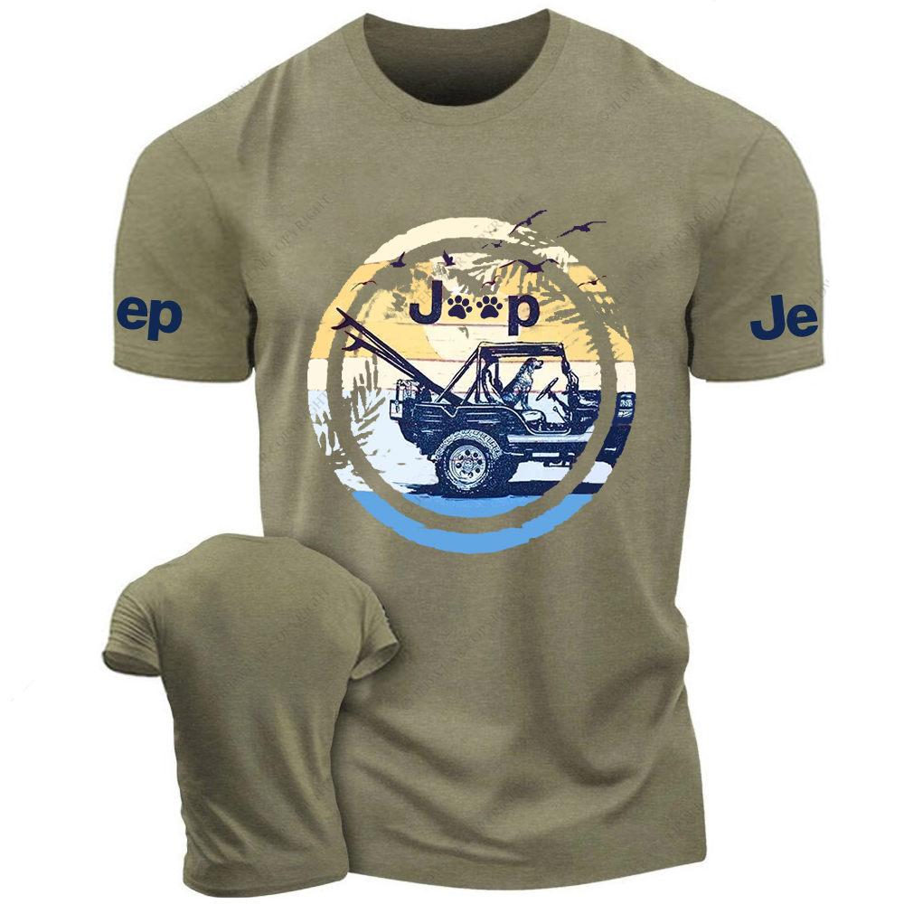 Dog In The Car Vintage Style Jp T-Shirt