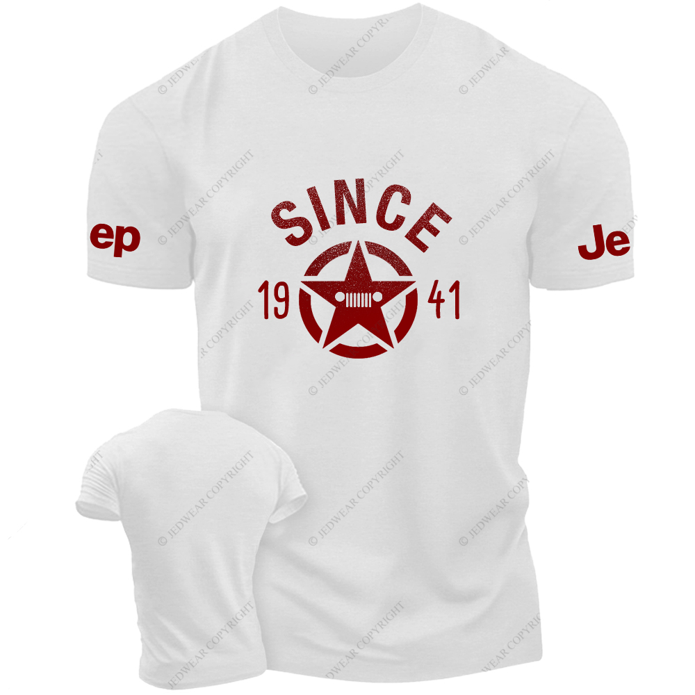 Vintage Style Military Star Circle Created Time Since 1941 Jp T-Shirt