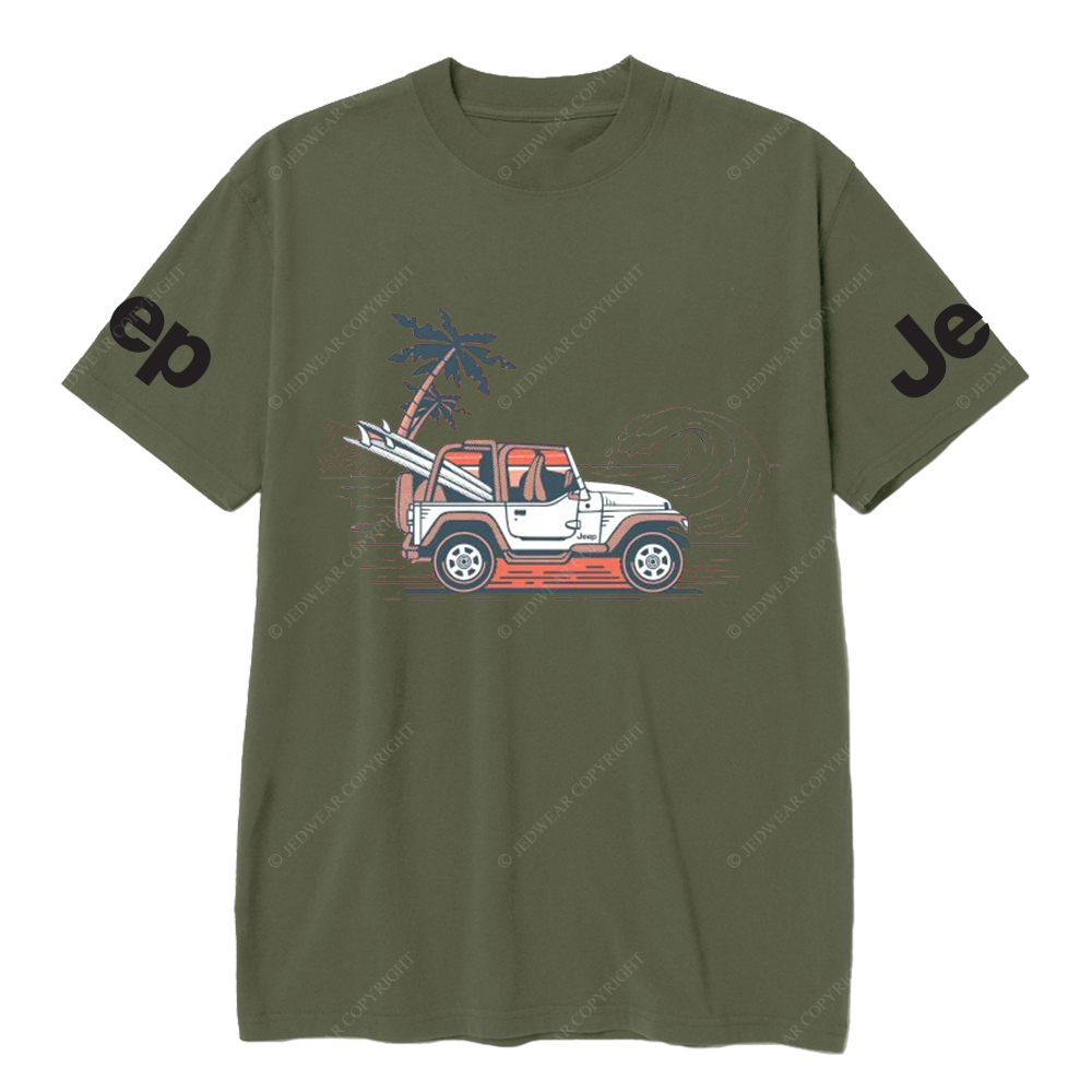 Waves And Cars And Coconut Trees T-Shirt