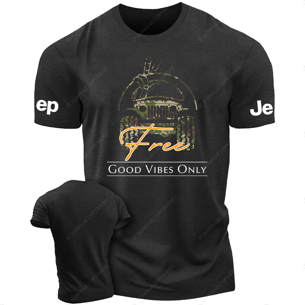 Good Vibes Only Camouflage Free T-Shirt