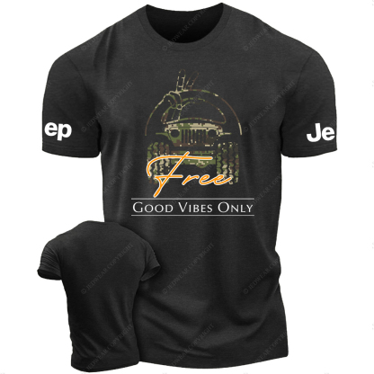Good Vibes Only Camouflage Free T-Shirt