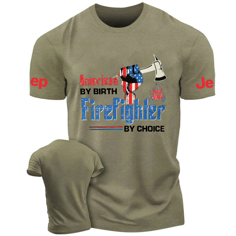 Firefighter American By Birth Firefighter By Choice Jp T-Shirt