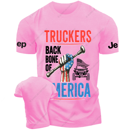 Truckers Backbone Of America Apparel Patriotic Trucking Jp T-Shirt