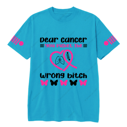 Breast Cancer Awareness Dear Cancer You Picket The Wrong Bitch Jp T-shirt