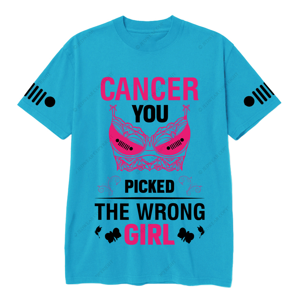 Breast Cancer Awareness Cancer You Picked The Wrong Girl Jp T-shirt