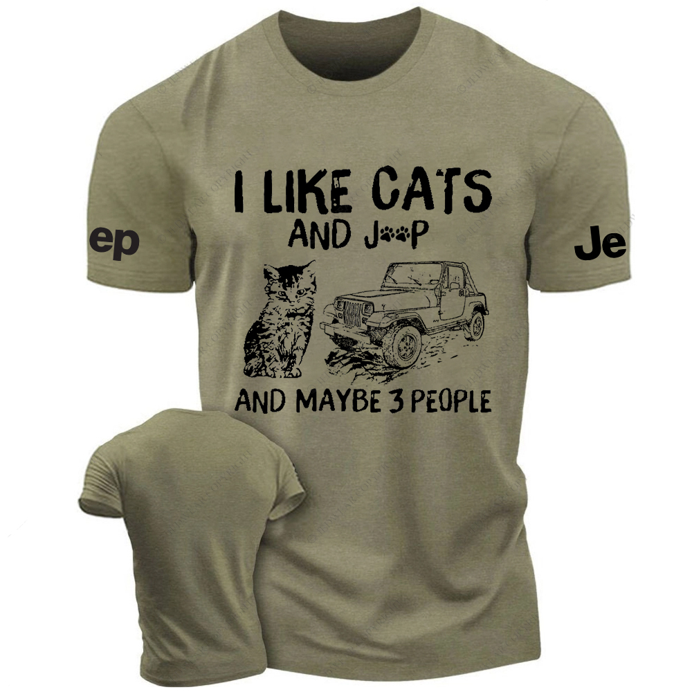 I Like Cats And Car And Maybe 3 People Jp T-shirt