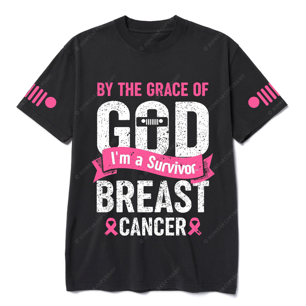 By The Grace Of I'm A Survivor Breast Cancer Jp T-shirt