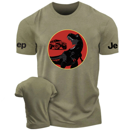 Dinosaur Silhouette Off-Road Vehicle Jp T-Shirt