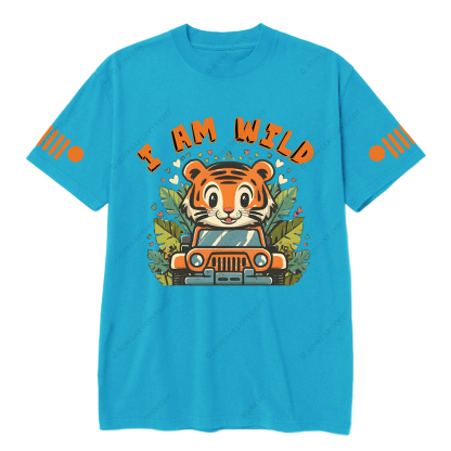 Cute Tiger Driving A Car I Am Wild Jp T-shirt