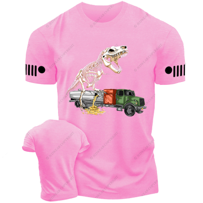 Dinosaur Bone Frame Destruction Truck Jp T-Shirt