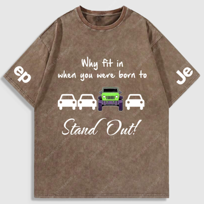 Why Fit In When You Were Born To Stand Out Washed T-Shirt